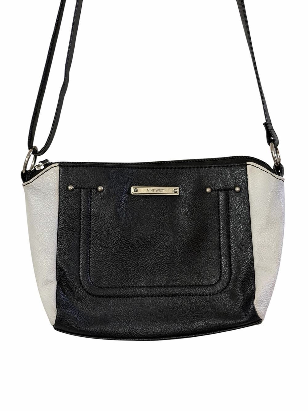 Nine West Y2K Black White Shoulder Crossbody Bag Purse